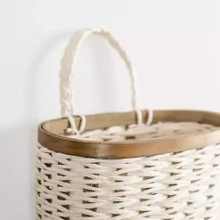 White Woven Wall Pocket