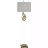 Whitewashed Carved Egrets Floor Lamp