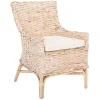 Whitewashed Rattan Cristen Accent Chair