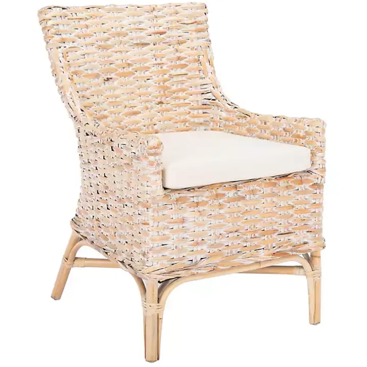 Whitewashed Rattan Cristen Accent Chair