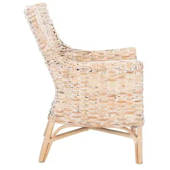 Whitewashed Rattan Cristen Accent Chair