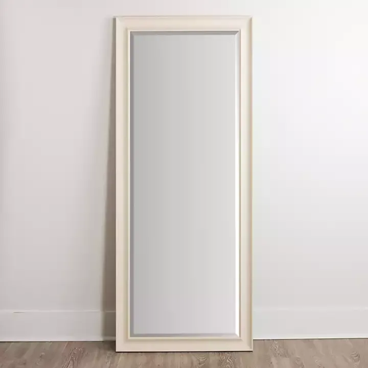 Whitewashed Scoop Maggie Profile Mirror, 28x68 in.
