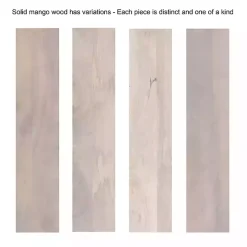 Whitewashed Woodgrain Round Wall Mirror