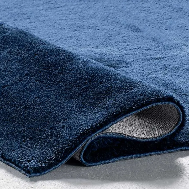 Whitlow Navy Shag Washable Area Rug, 8x10