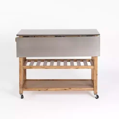 Wire Brush Sonoma Drop Leaf Kitchen Island