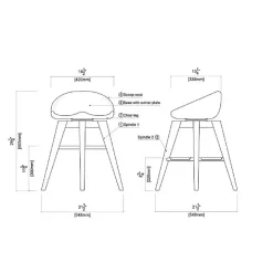 Wirebrushed Barnwood Swivel Counter Stool