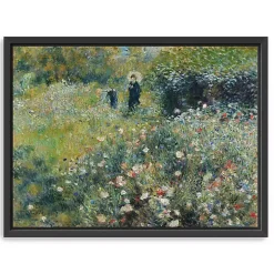 Woman with Parasol Garden Canvas Print, 42x32 in.