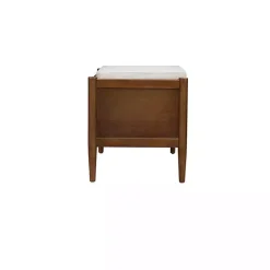Wood Arcadia Storage Bench with Cushion
