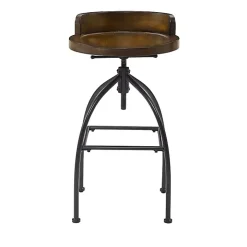 Wood Edgar Industrial Adjustable Stool