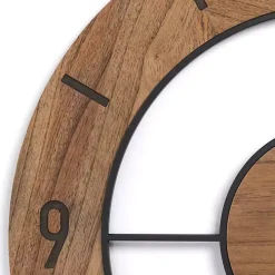 Wood Open Face Wall Clock