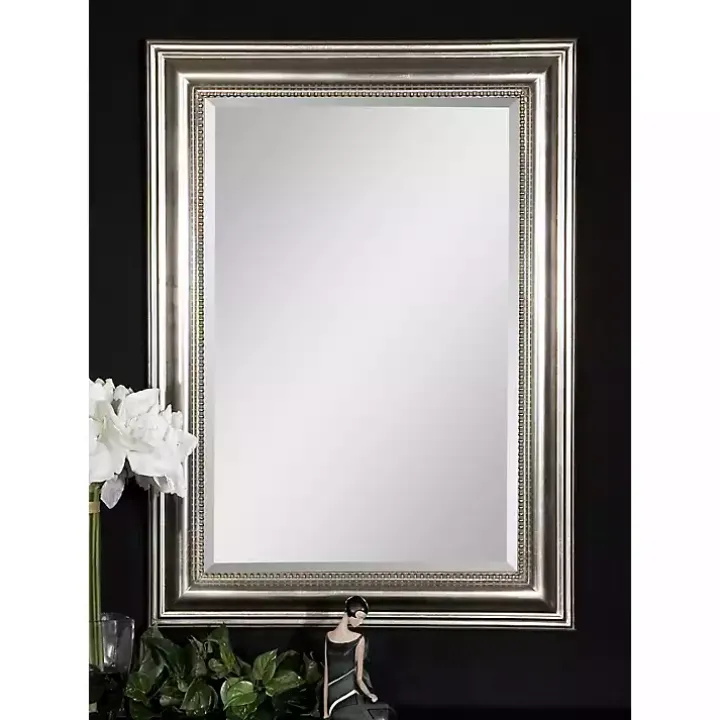 Wooden Silver Leaf Mirror