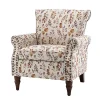 Yellow and Orange Leaf Upholstered Accent Chair