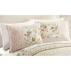 Yellow and Pink Patchwork Blooms Full/Queen Quilt