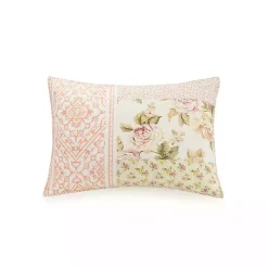 Yellow and Pink Patchwork Blooms Full/Queen Quilt