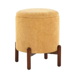 Yellow Daniella Storage Ottoman