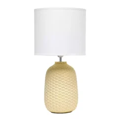 Yellow Purled Ceramic Table Lamp