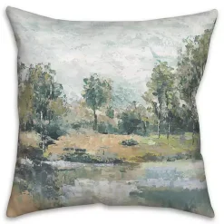 Abstract Landscape Painted Pillow