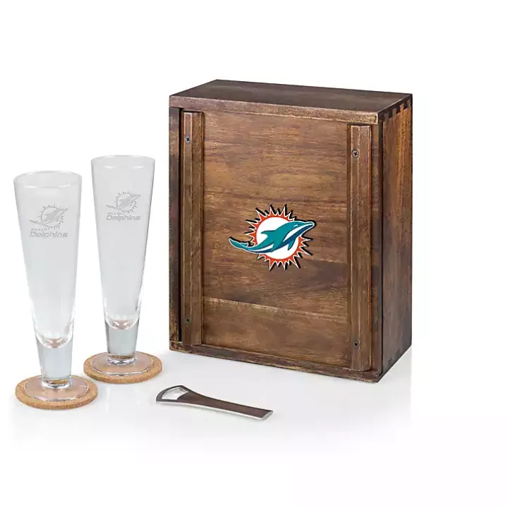 Acacia Miami Dolphins Beer Glass Set