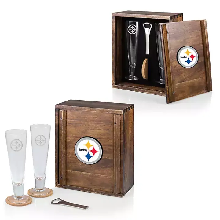 Acacia Pittsburgh Steelers Beer Glass Set