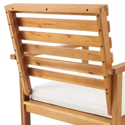 Acacia White Cushioned Outdoor Chairs, Set of 2