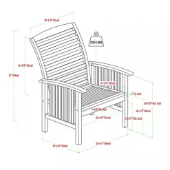 Acacia Wood Slatted 7-pc. Outdoor Dining Set