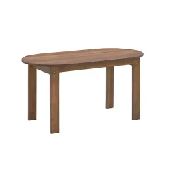 Acorn Acacia Wood Oval Adirondack Coffee Table