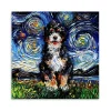 Aja Trier Bernadoodle Starry Night Canvas Print