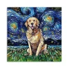 Aja Trier Golden Starry Night Canvas Art Print