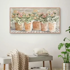 All in a Row Framed Canvas Art Print