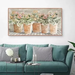 All in a Row Framed Canvas Art Print