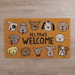 All Paws Welcome Doormat