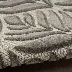 Aloha Gray Botanical Indoor/Outdoor Rug, 7x10