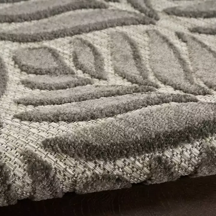 Aloha Gray Botanical Indoor/Outdoor Rug, 7x10