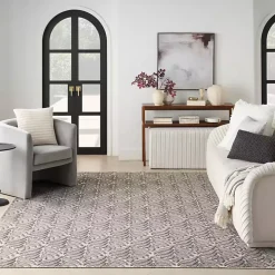 Aloha Gray Botanical Indoor/Outdoor Rug, 6x9