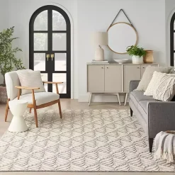 Aloha Ivory Botanical Indoor/Outdoor Area Rug, 3x5