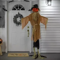 Animated Jack-O-Lantern Scarecrow Decoration