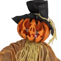 Animated Jack-O-Lantern Scarecrow Decoration