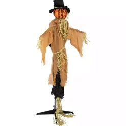 Animated Jack-O-Lantern Scarecrow Decoration