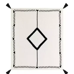 Anna Black And White Diamond Throw