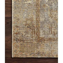 Antiqued Ivory Copper Outdoor Area Rug, 5x7