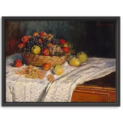 Apples and Grapes Framed Canvas Art Print