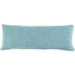 Aqua Fringe Diamond Lumbar Pillow