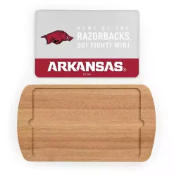 Arkansas Razorbacks Wood and Glass Serving Board
