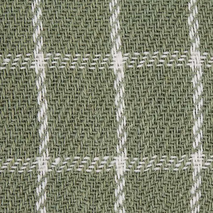 Artichoke Green Plaid Fringed Throw