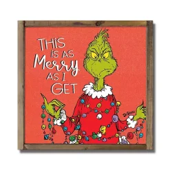As Merry As I Get Grinch Wall Plaque