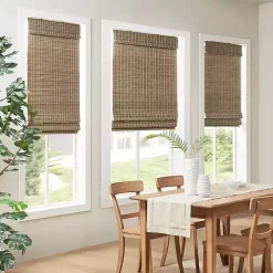Ash Bamboo Light Filtering Roman Shade, 33 in.