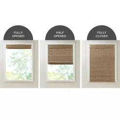 Ash Bamboo Light Filtering Roman Shade, 33 in.