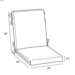 Ashland Jacobean Luxe Outdoor Dining Chair Cushion