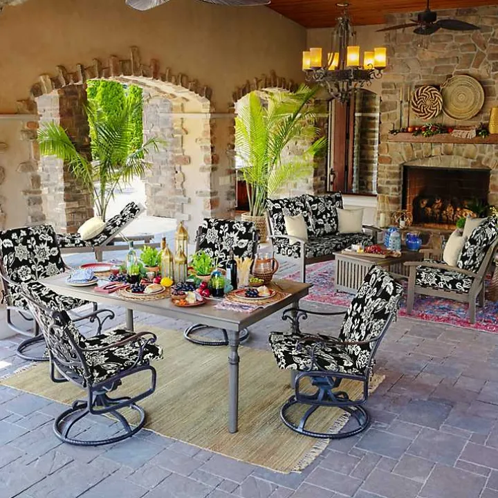 Ashland Jacobean Luxe Outdoor Dining Chair Cushion