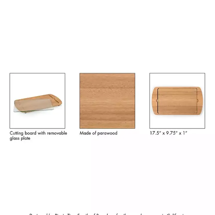 Auburn Tigers Wood and Glass Serving Board